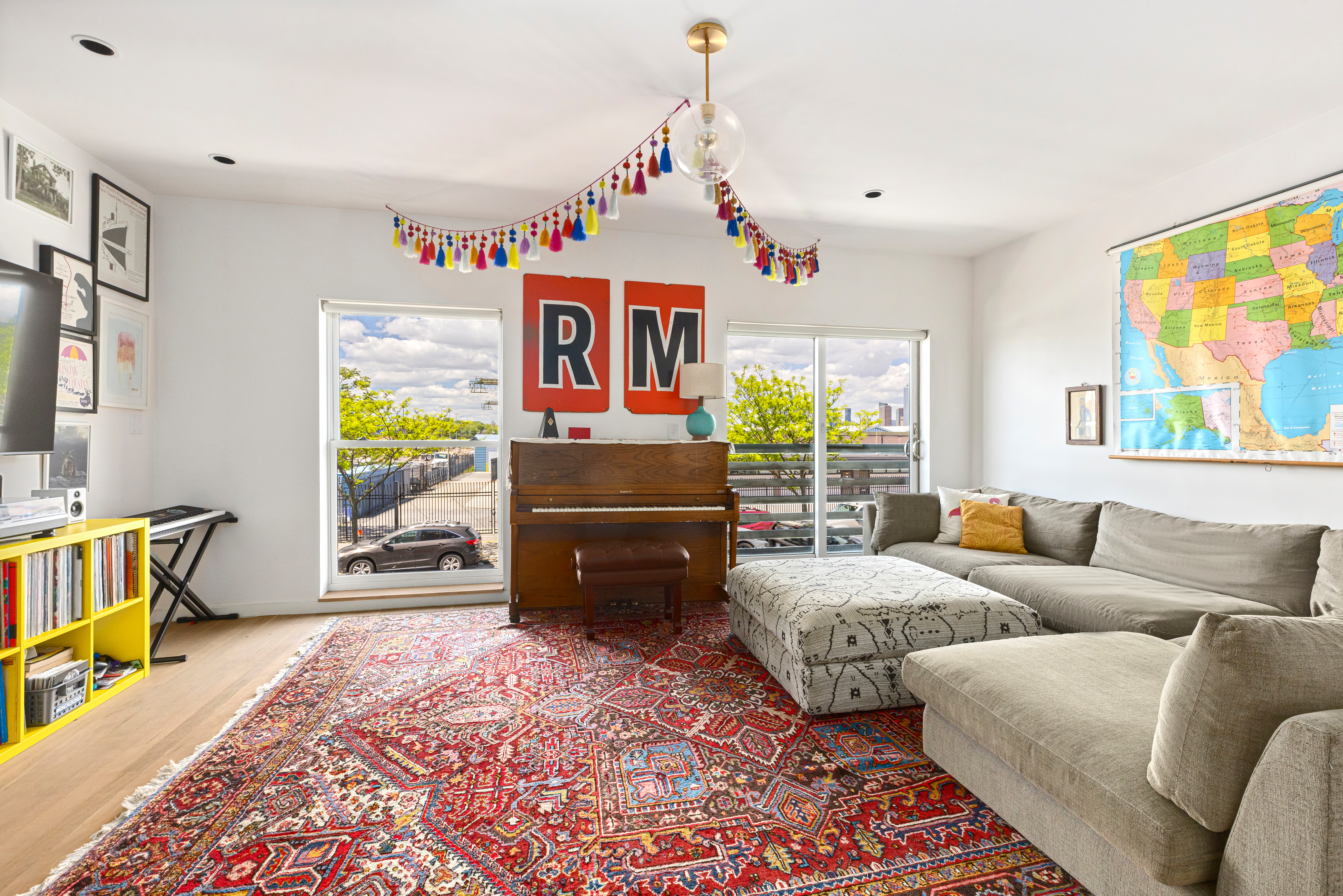 113 A Columbia Street Brooklyn, NY 11201 - Photo 7 of 21 a living room with furniture and a flat screen tv