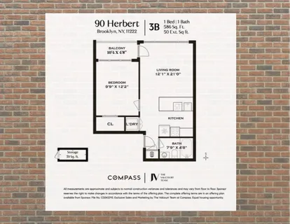 $820,000 | 90 Herbert Street, Unit 3B | Williamsburg