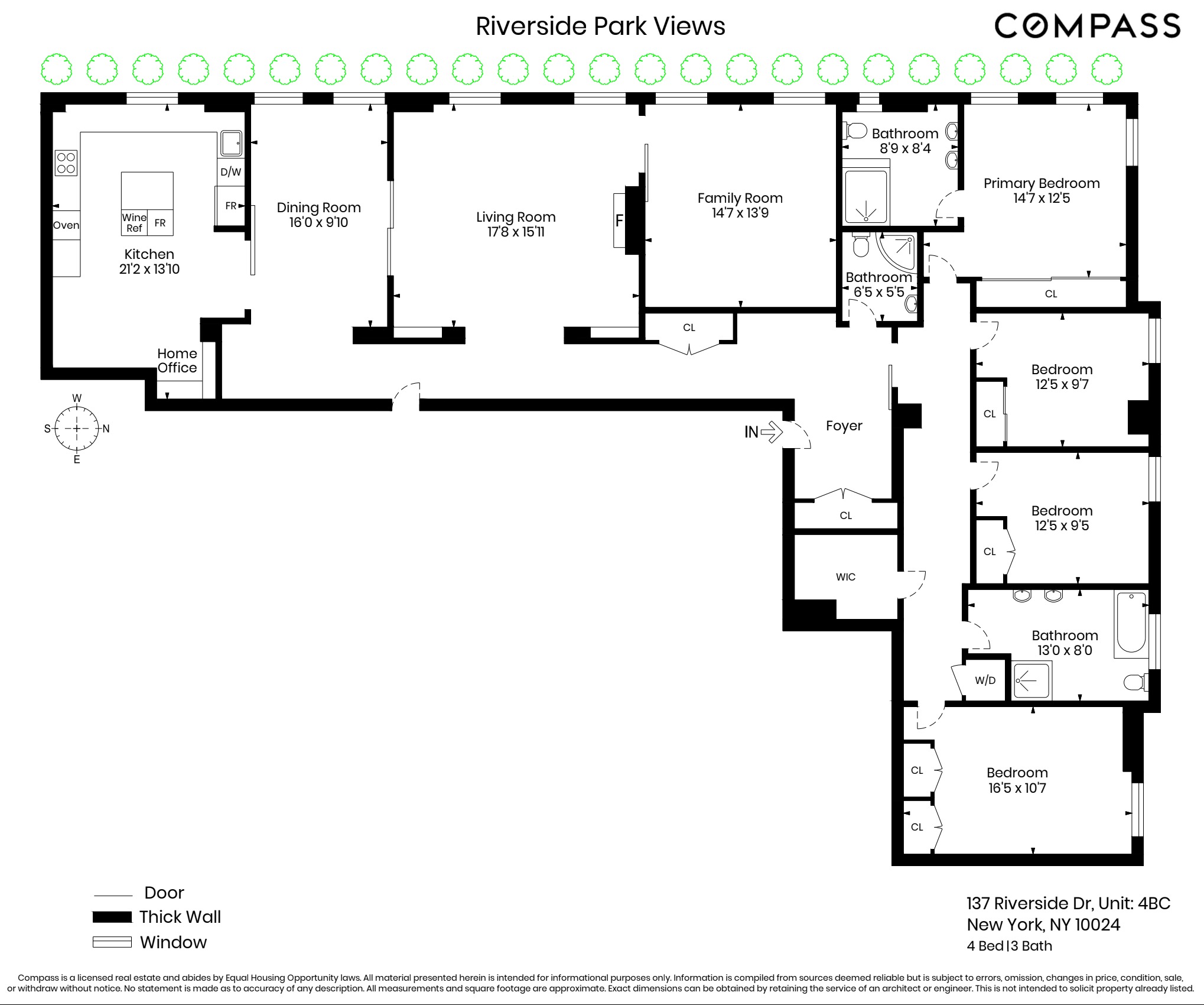 137 Riverside Drive 4BC Upper West Side New York NY 10024