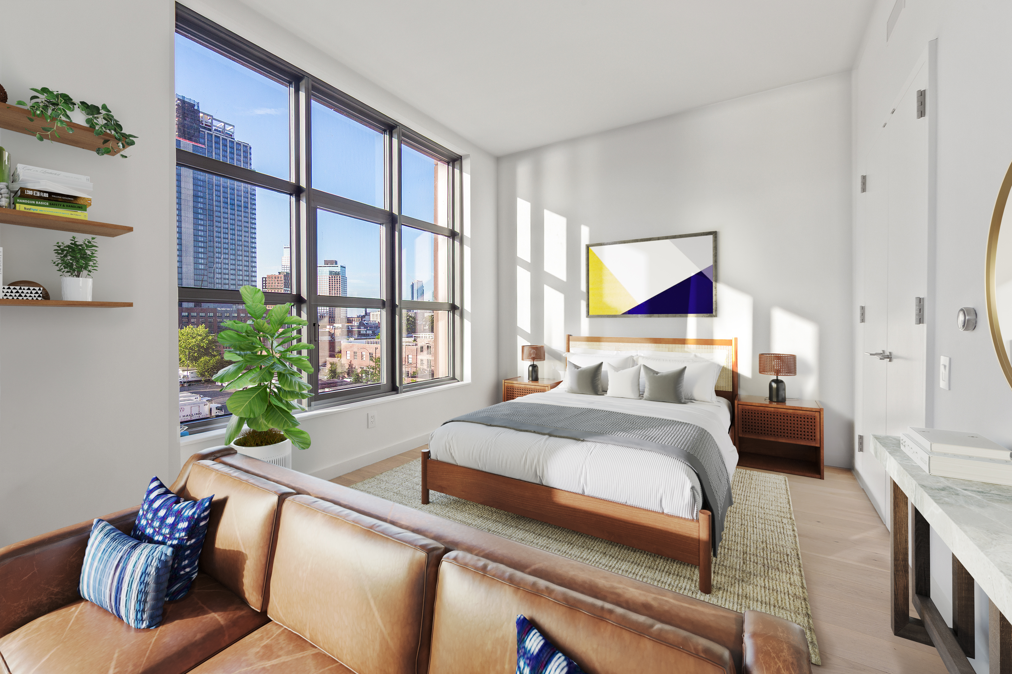 29 Huron Street, Unit 6AE Brooklyn, NY 11222 - Photo 6 of 13 a living room with furniture and a large window