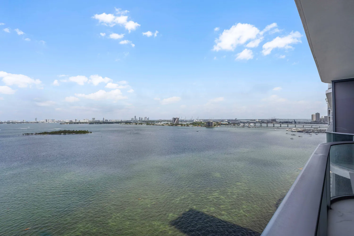 a view of city with tall buildings