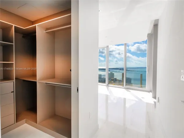 a view of a walk in closet