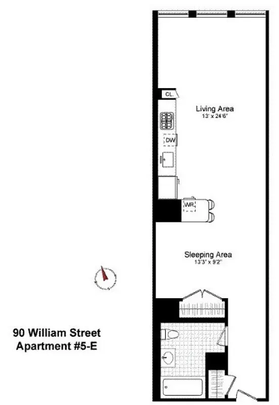 $669,000 | 90 William Street, Unit 16E | Financial District