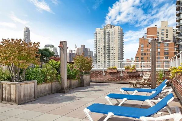 a view of a city with tall buildings