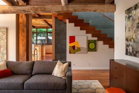 a outdoor living space with furniture