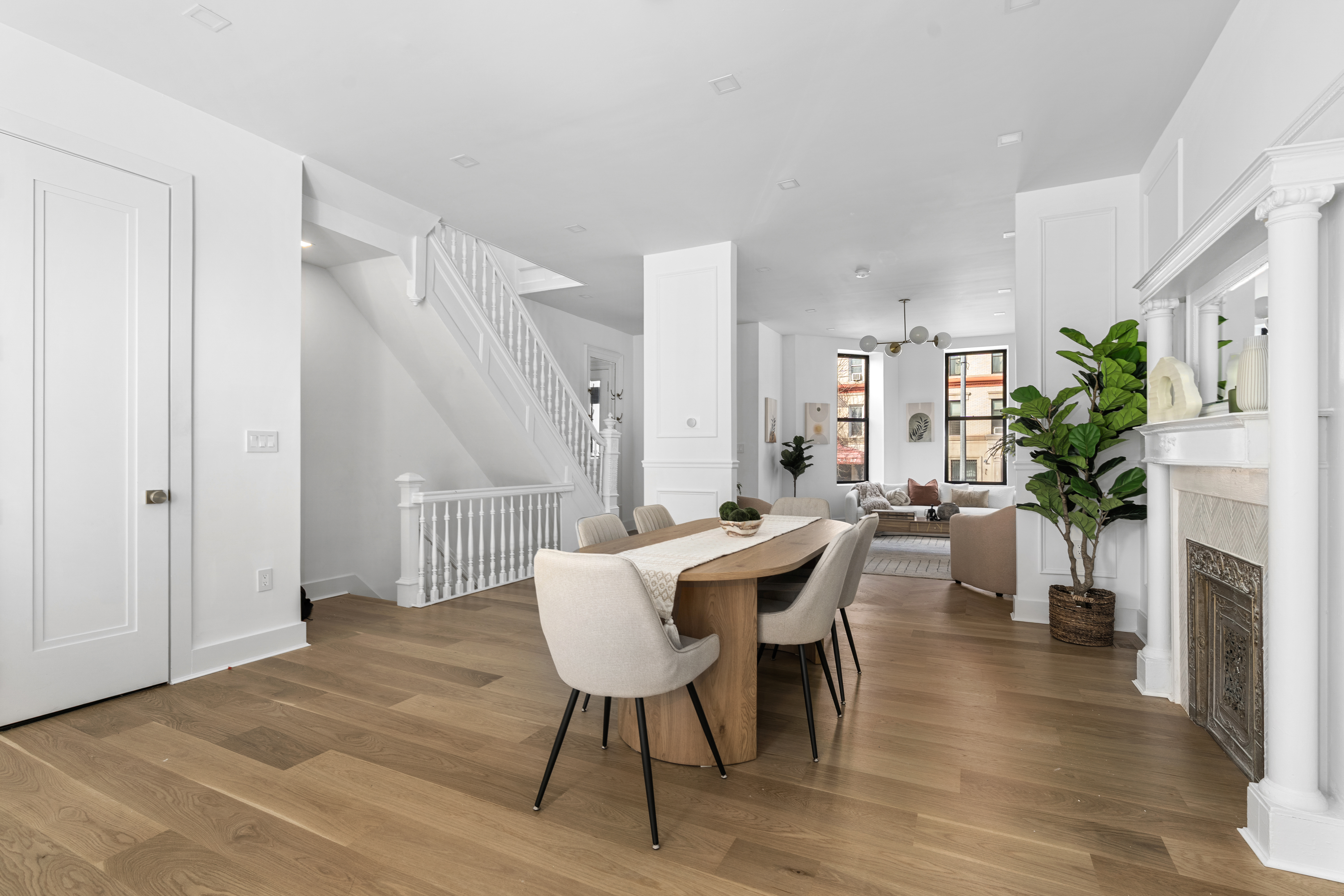 718 Sterling Place Brooklyn, NY 11216 - Photo 7 of 15 a view of a dining room with furniture and wooden floor