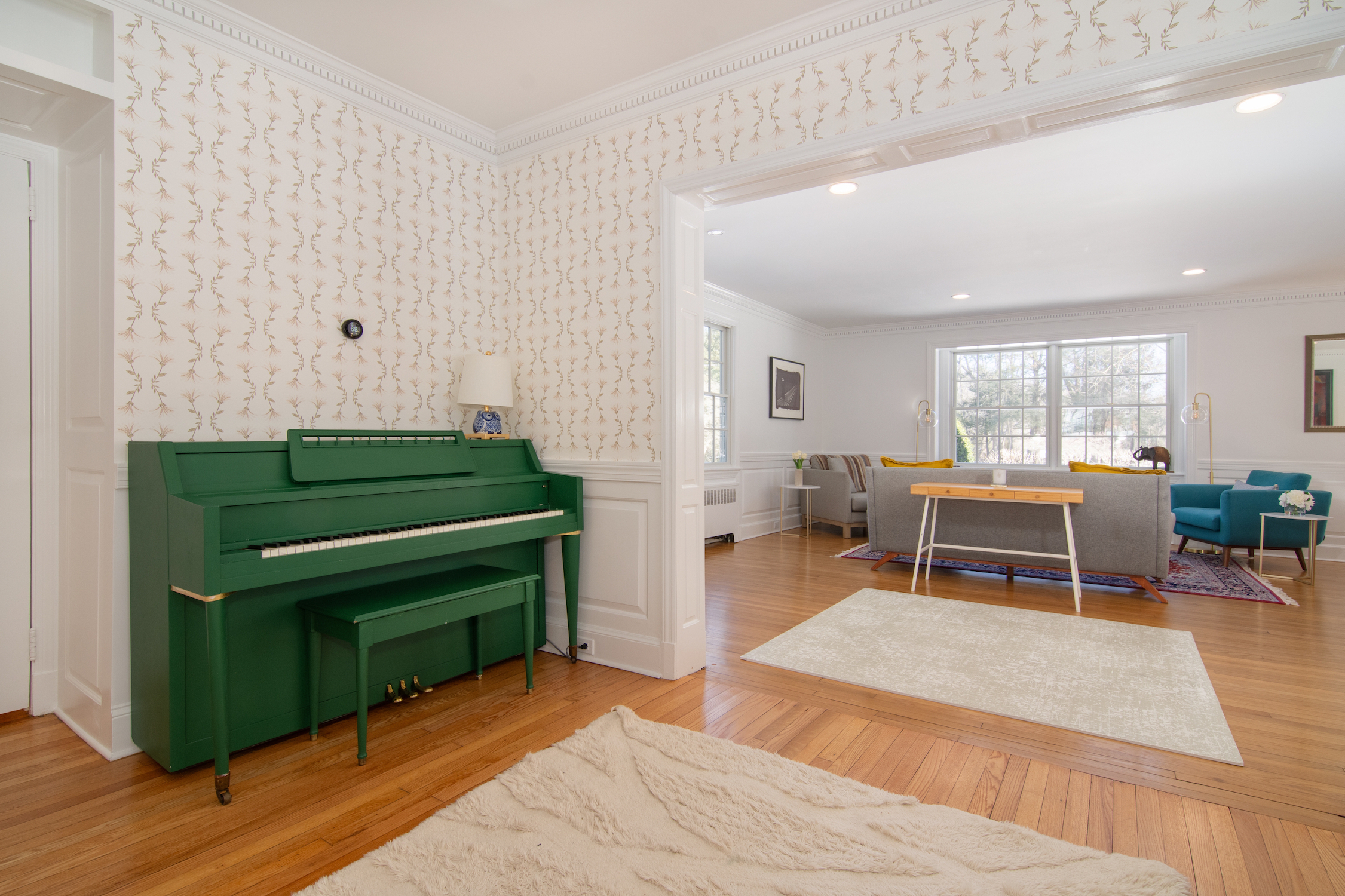 41 Harris Road Katonah, NY 10536 - Photo 17 of 48 a living room with furniture and a wooden floor