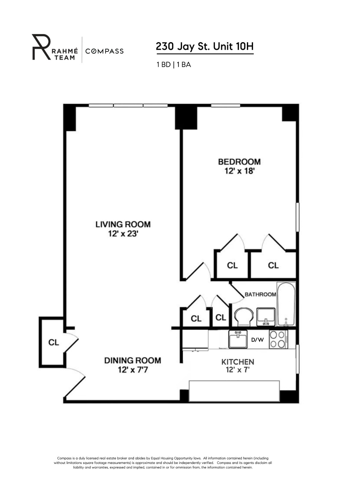 230 Jay Street, Unit 10H Brooklyn, NY 11201 - Photo 13 of 13 a picture of a floor plan