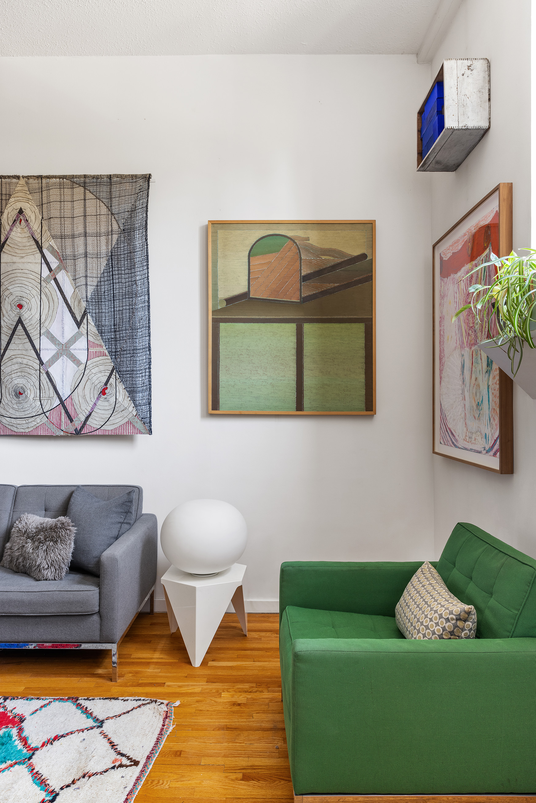 120 Boerum Place, Unit 2E Brooklyn, NY 11201 - Photo 10 of 13 a living room with furniture and a rug