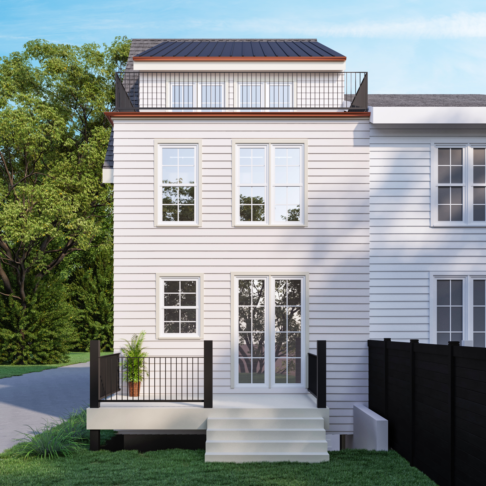 4611 43rd Place Northwest Washington, DC 20016 - Photo 2 of 13 a front view of a house with a garden