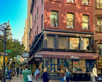 a view of a building with a outdoor space
