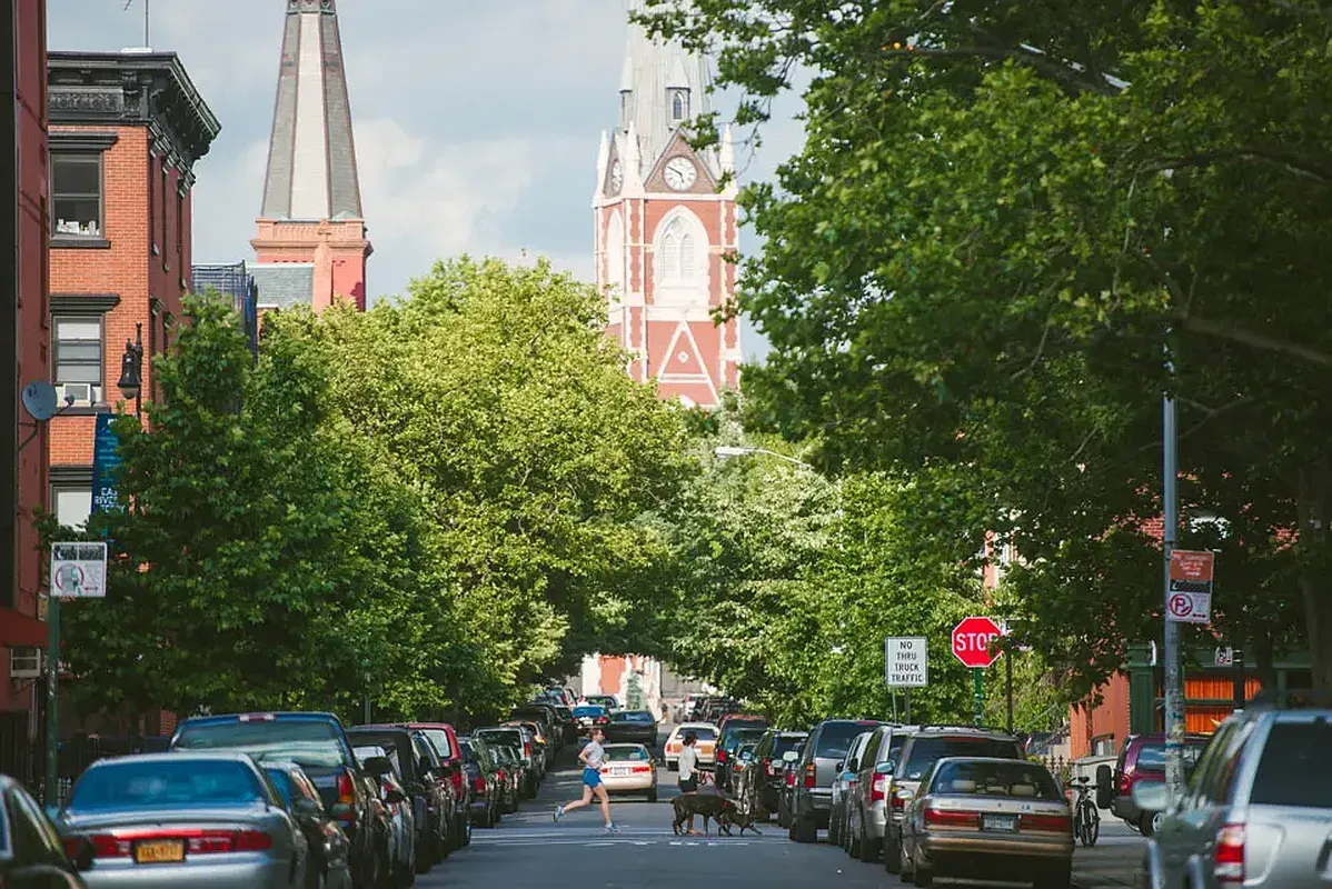 a cars parked in front of a building