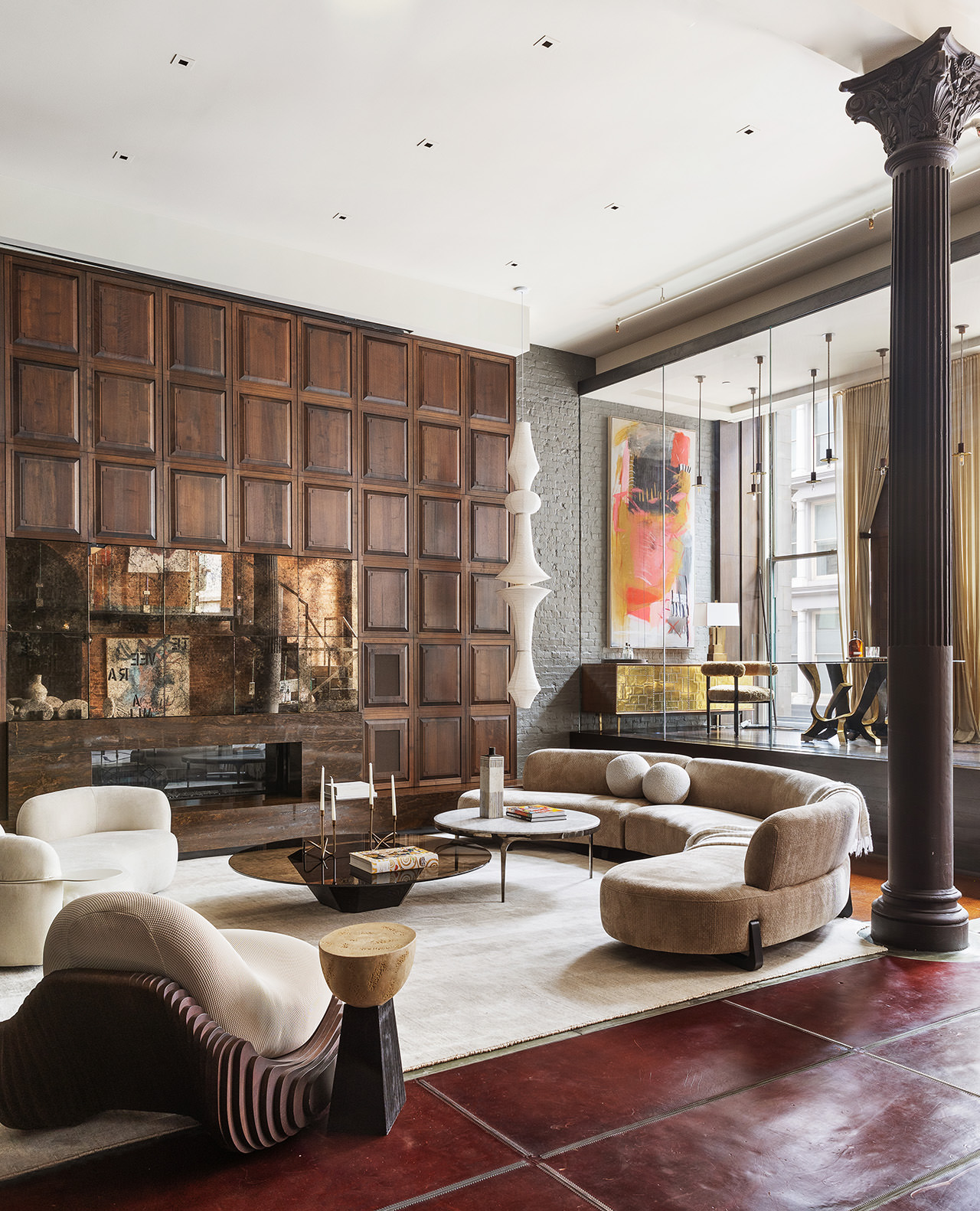 56 Crosby Street, Unit 2A Manhattan, NY 10012 - Photo 3 of 21 a living room with furniture and a large window