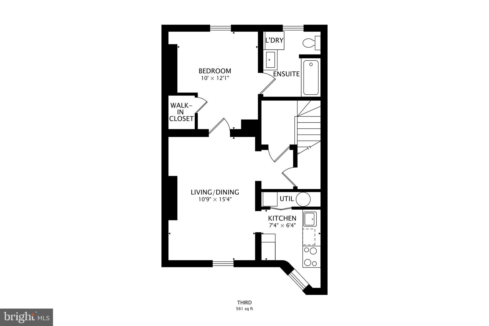 1317 Corcoran Street Northwest Washington, DC 20009 - Photo 5 of 47 a picture of a floor plan