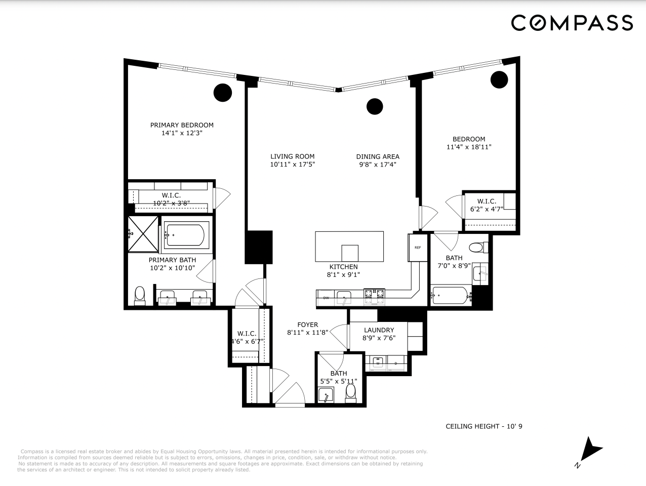15 Hudson Yards, Unit 74F Manhattan, NY 10001 - Photo 13 of 13 a picture of a floor plan