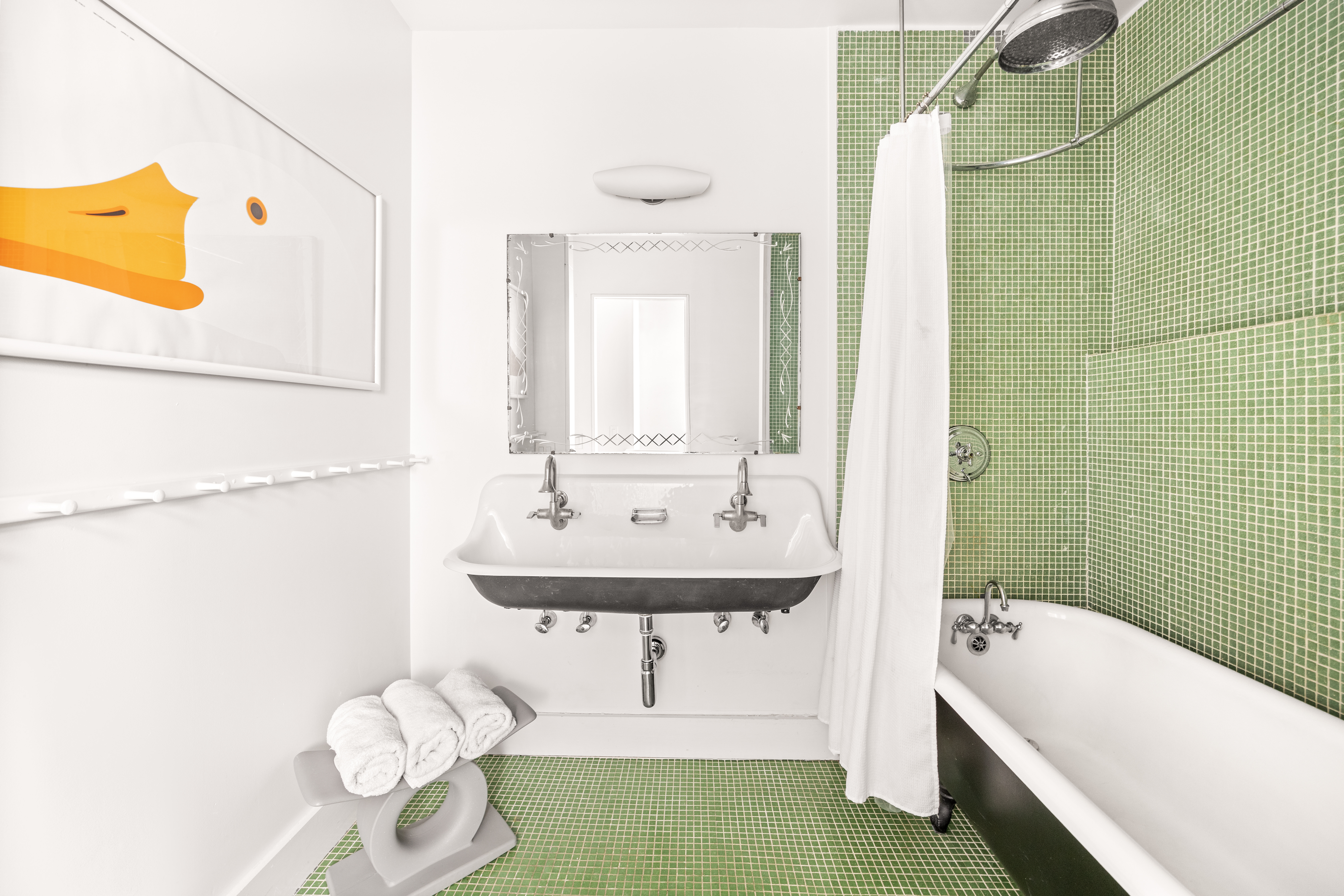 26 A 1st Street Brooklyn, NY 11231 - Photo 14 of 20 a bathroom with a sink a bathtub and a shower