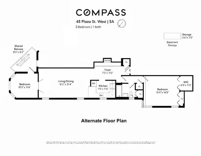 $900,000 | 45 Plaza Street West, Unit 5A | Park Slope
