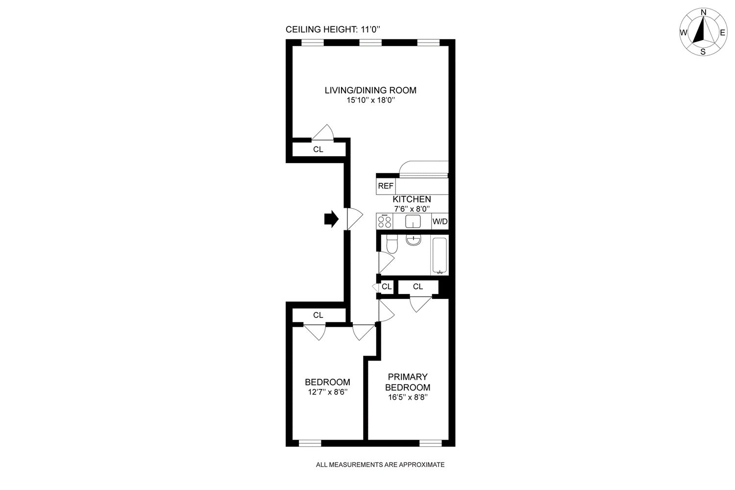 46 West 126th Street, Unit 3 Manhattan, NY 10027 - Photo 8 of 8 a picture of a bench in front of a door