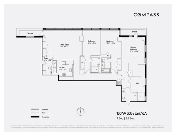 $2,495,000 | 130 West 30th Street, Unit 16A | Chelsea