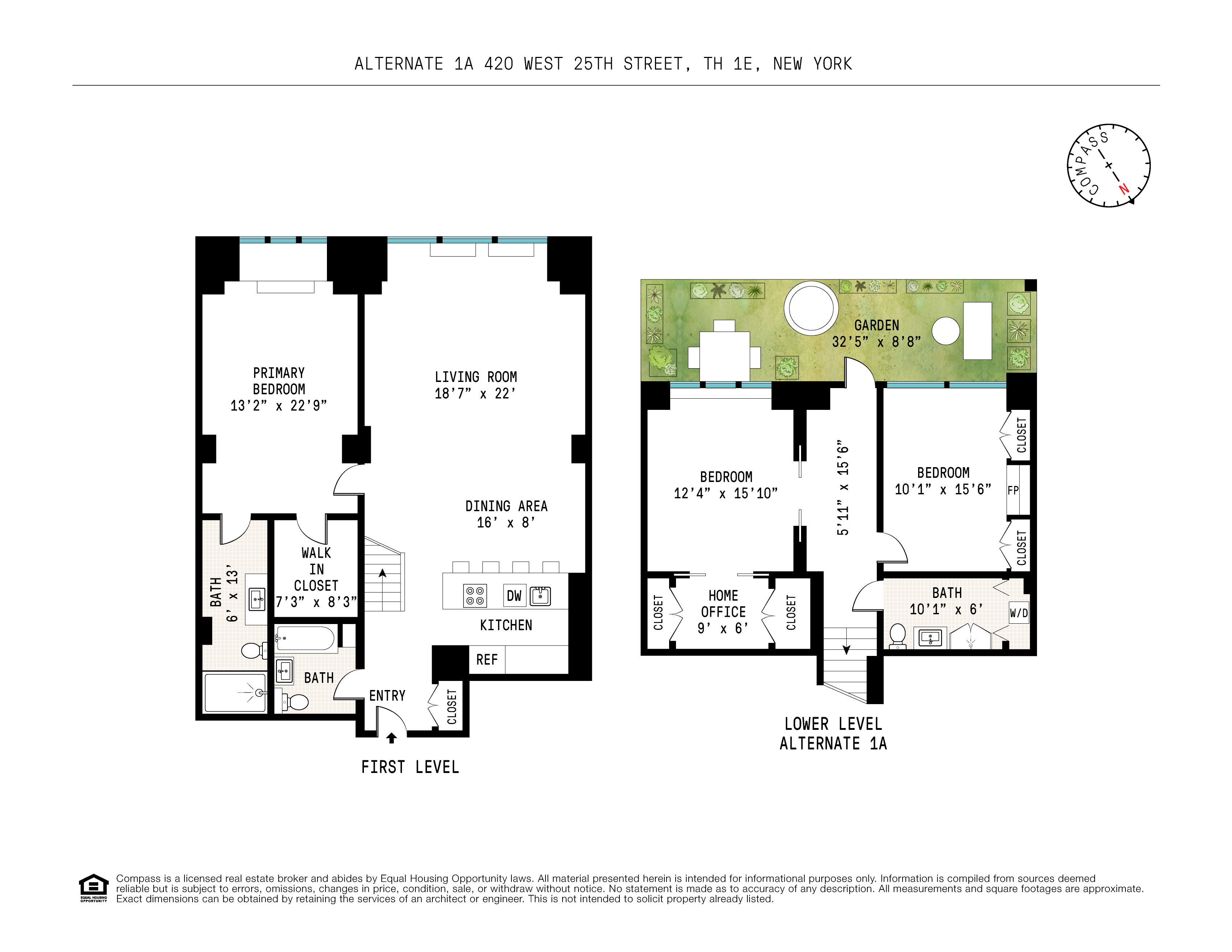 420 West 25th Street, Unit TH1E Manhattan, NY 10001 - Photo 22 of 22 a picture of a floor plan