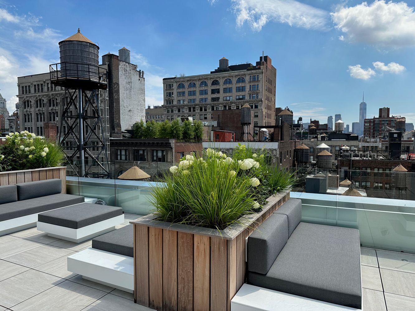 16 West 19th Street, Unit 8B Manhattan, NY 10011 - Photo 12 of 19 a view of a terrace with couches and potted plants