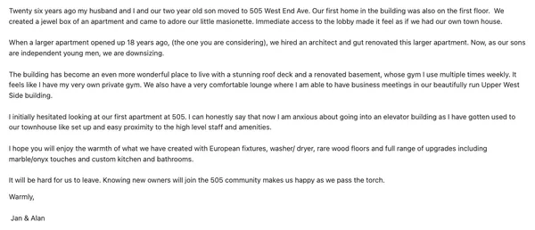 $2,150,000 | 505 West End Avenue, Unit MAIS | Upper West Side