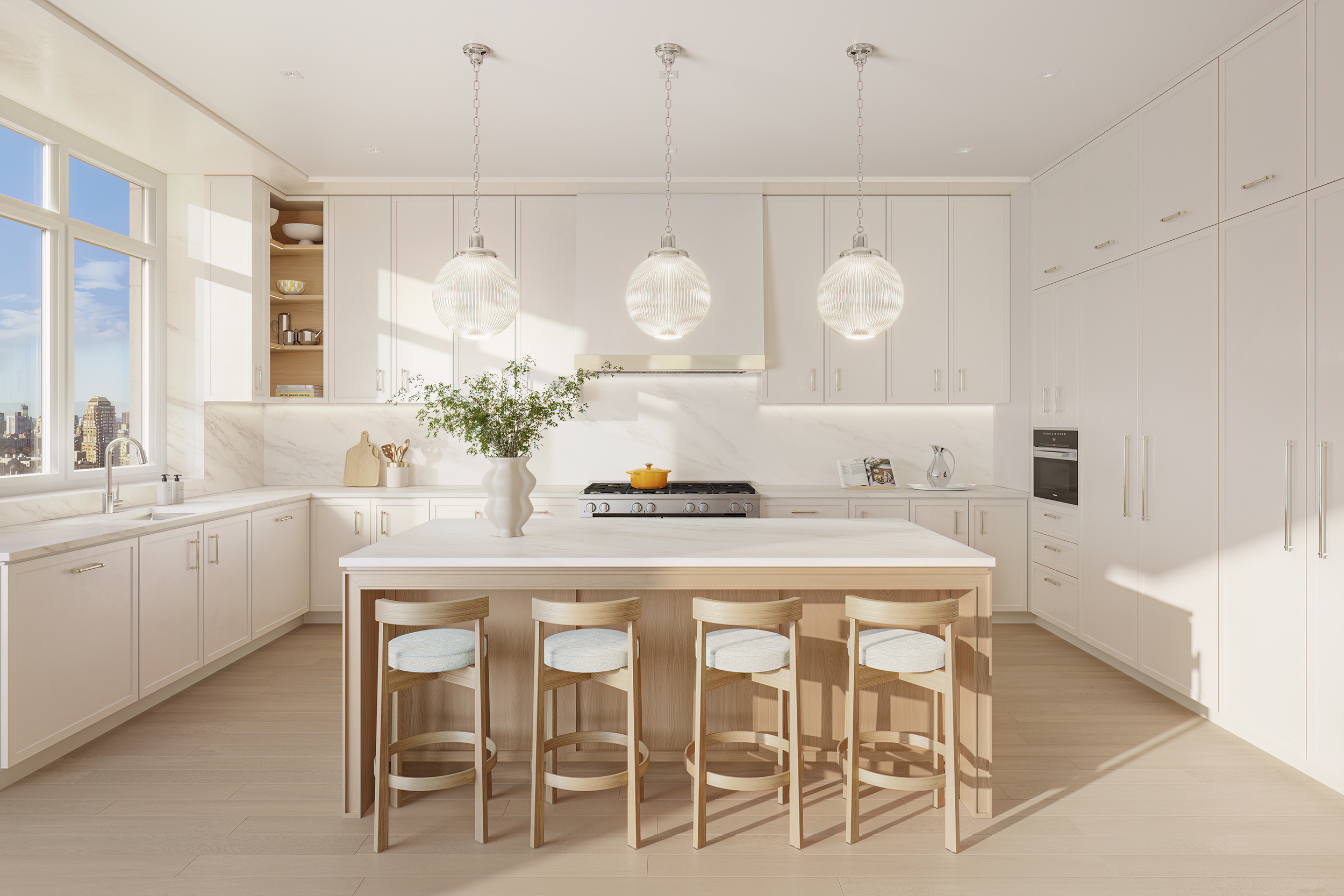 255 East 77th Street, Unit 12B Manhattan, NY 10075 - Photo 3 of 25 a kitchen with a table and chairs in it