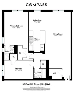 $2,100,000 | 30 East 9th Street, Unit 5LL | Greenwich Village