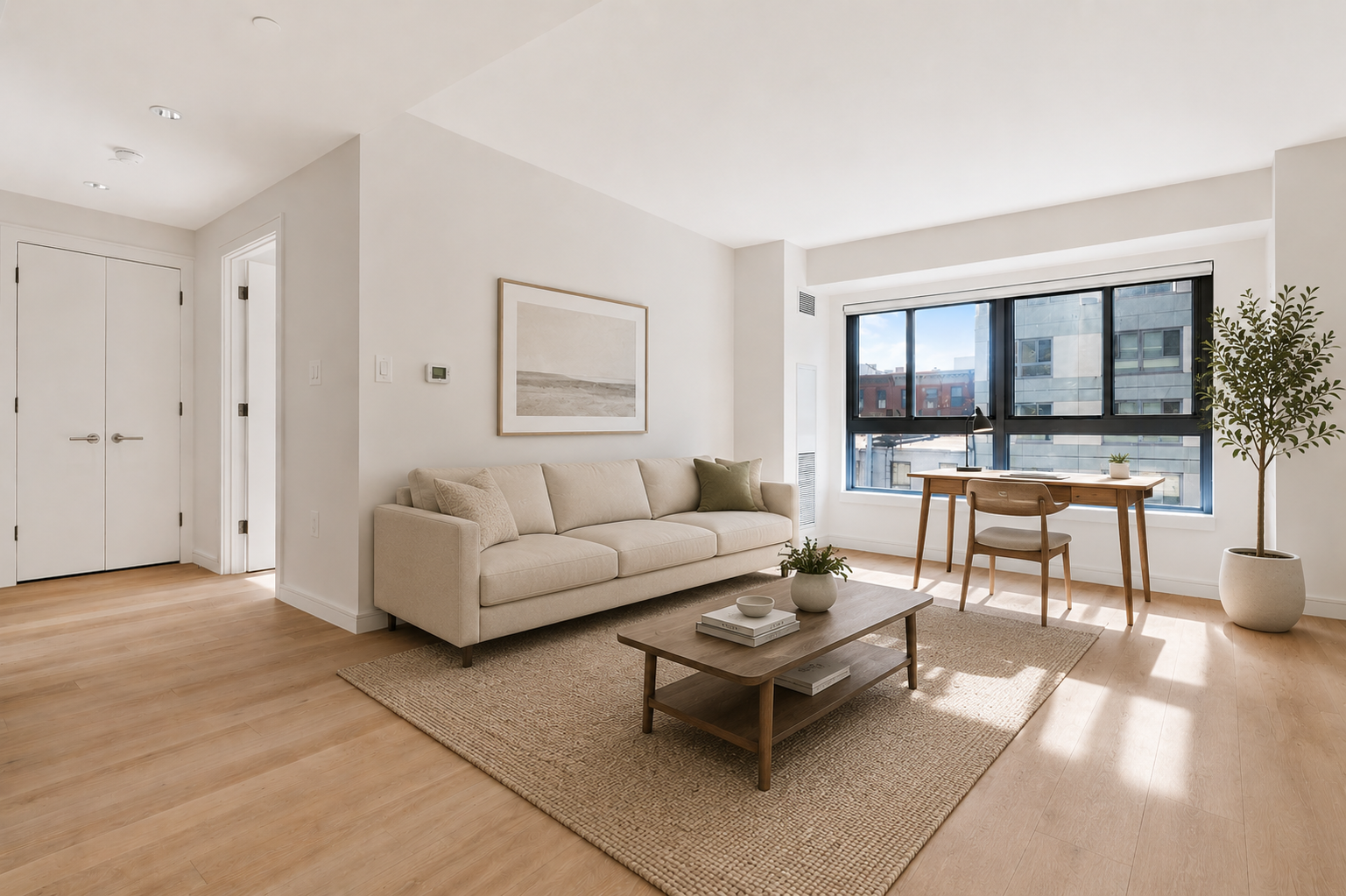 171 West 131st Street, Unit 517 Manhattan, NY 10027 - Photo 1 of 10 a living room with furniture and a table