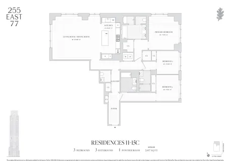 $4,875,000 | 255 East 77th Street, Unit 12C | Upper East Side