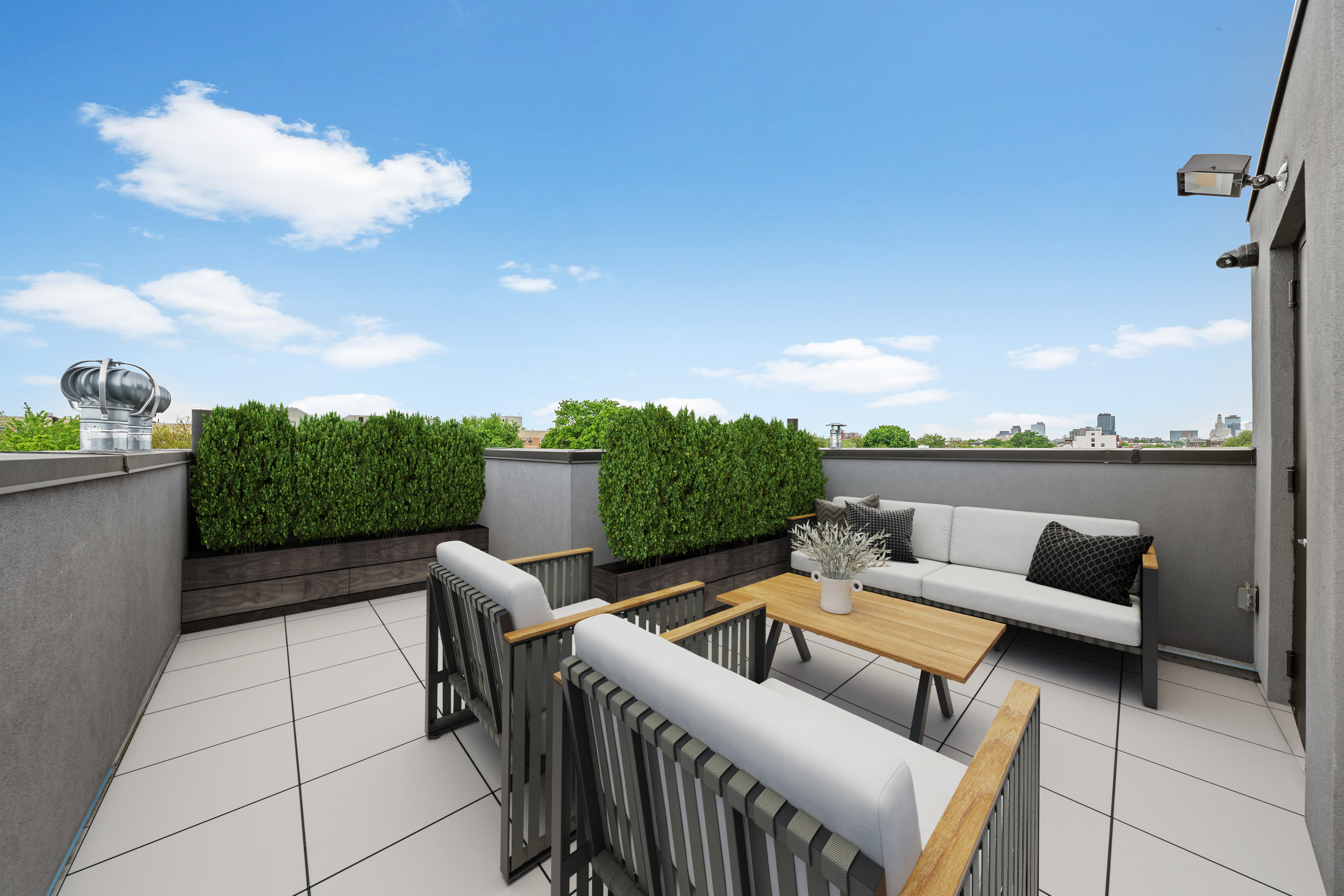 545 Lexington Avenue, Unit 2 Brooklyn, NY 11221 - Photo 17 of 23 a terrace view with sitting space and garden