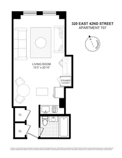 $395,000 | 320 East 42nd Street, Unit 707 | Murray Hill