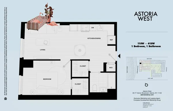 $4,350 | 30-77 Vernon Boulevard, Unit 515W | Astoria