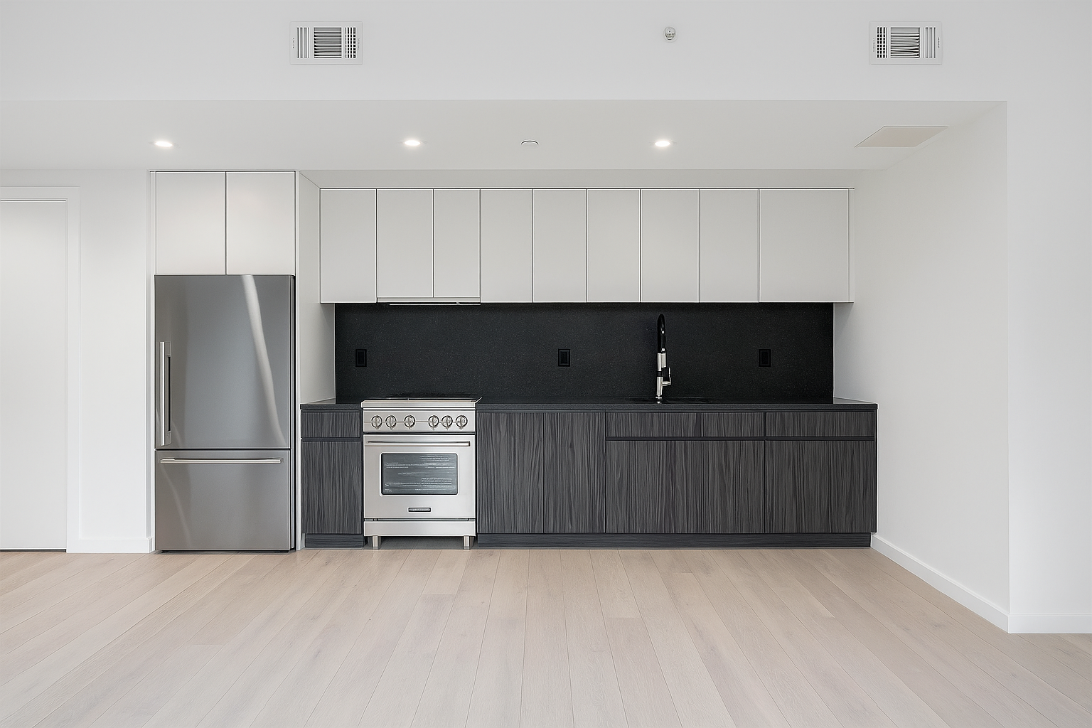 435 Tompkins Avenue, Unit 304S Brooklyn, NY 11216 - Photo 3 of 15 a kitchen with cabinets and stainless steel appliances