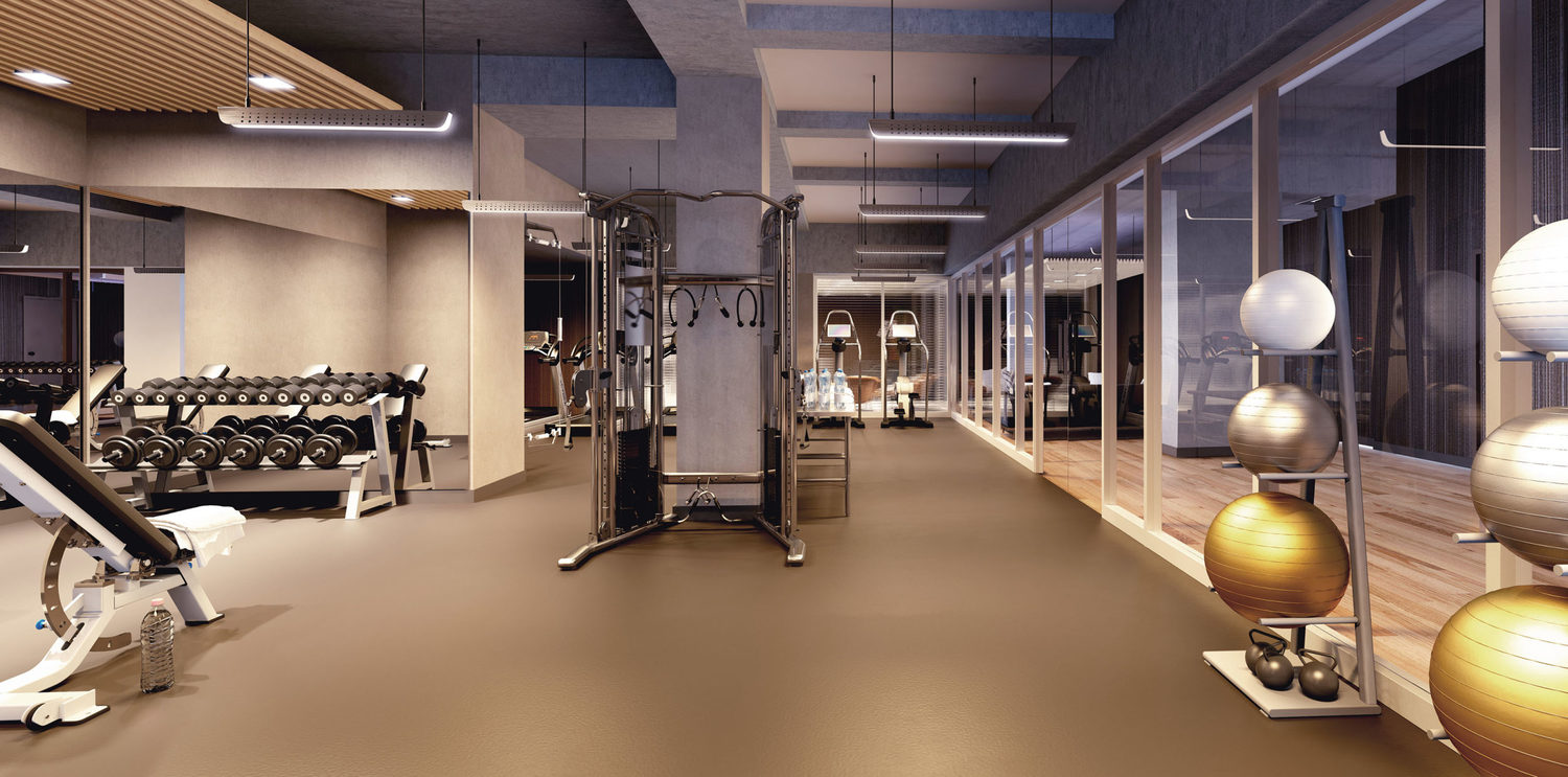 300 East 64th Street, Unit 26B Manhattan, NY 10065 - Photo 21 of 26 a gym room with gym equipment