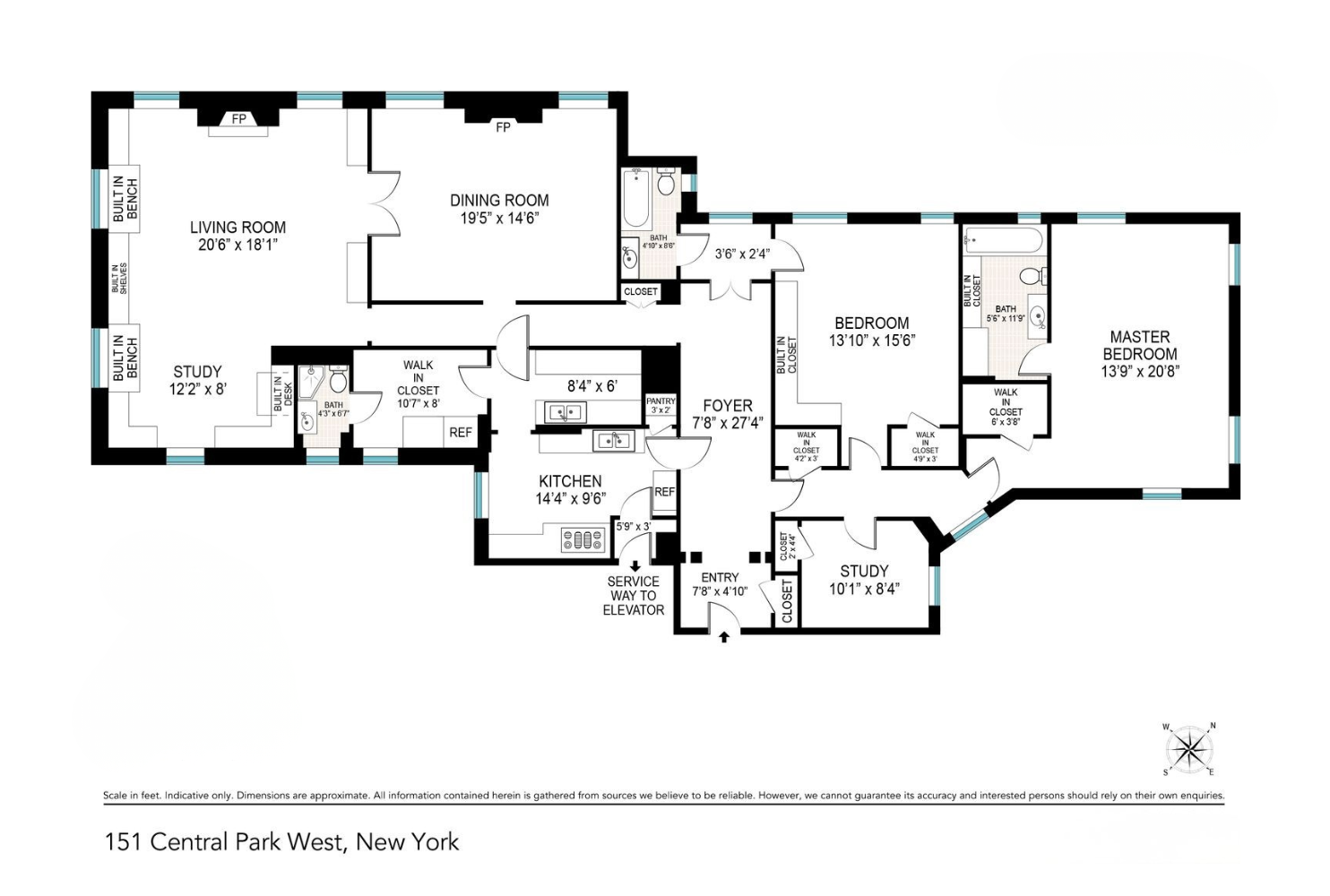 151 Central Park West, Unit 5W Manhattan, NY 10023 - Photo 9 of 9 Gallery Image 9