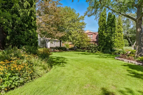a view of yard with green space