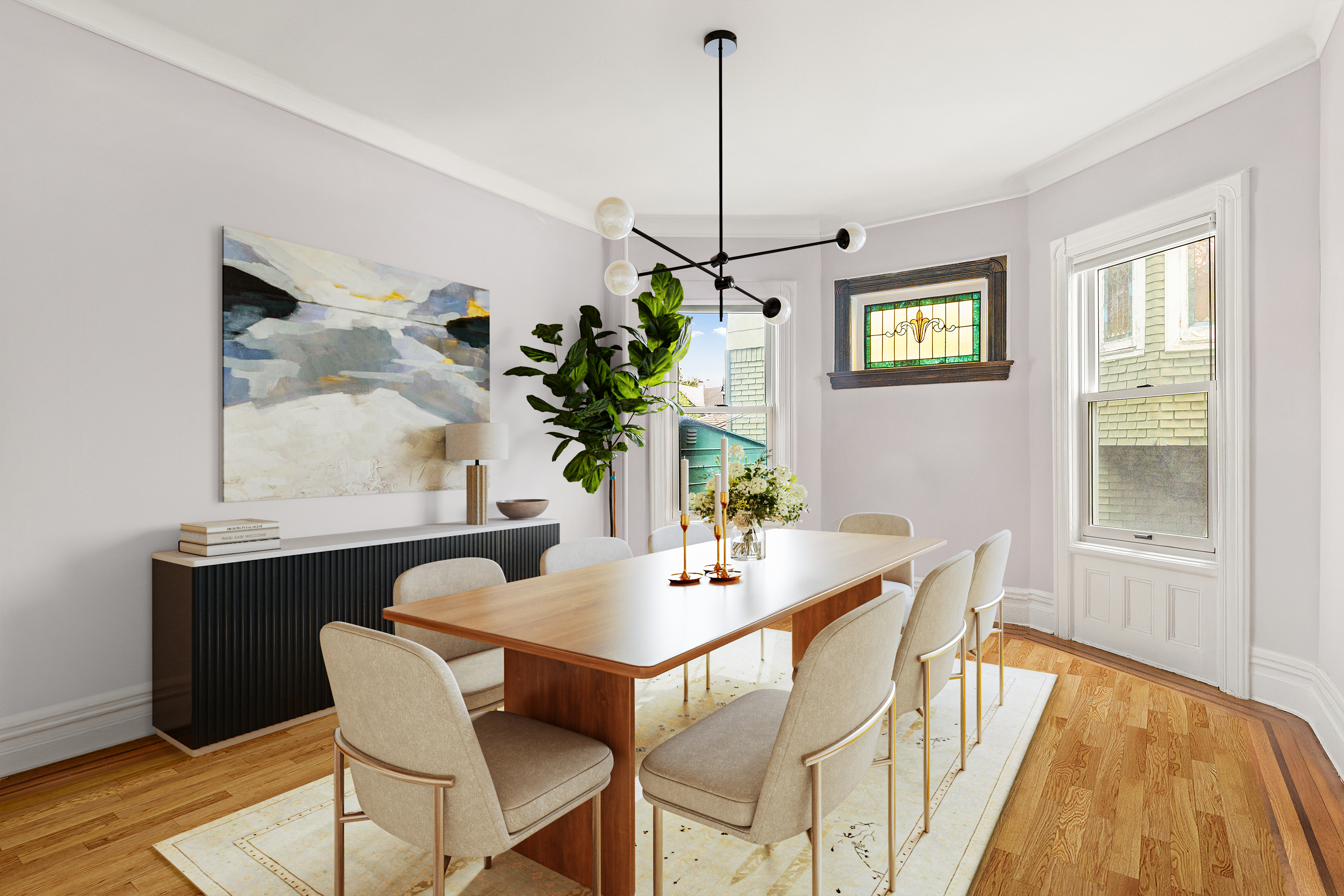 489 Marlborough Road Brooklyn, NY 11226 - Photo 3 of 21 a view of a dining room with furniture window and wooden floor