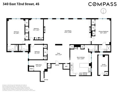 $4,999,000 | 340 East 72nd Street, Unit 4S | Lenox Hill