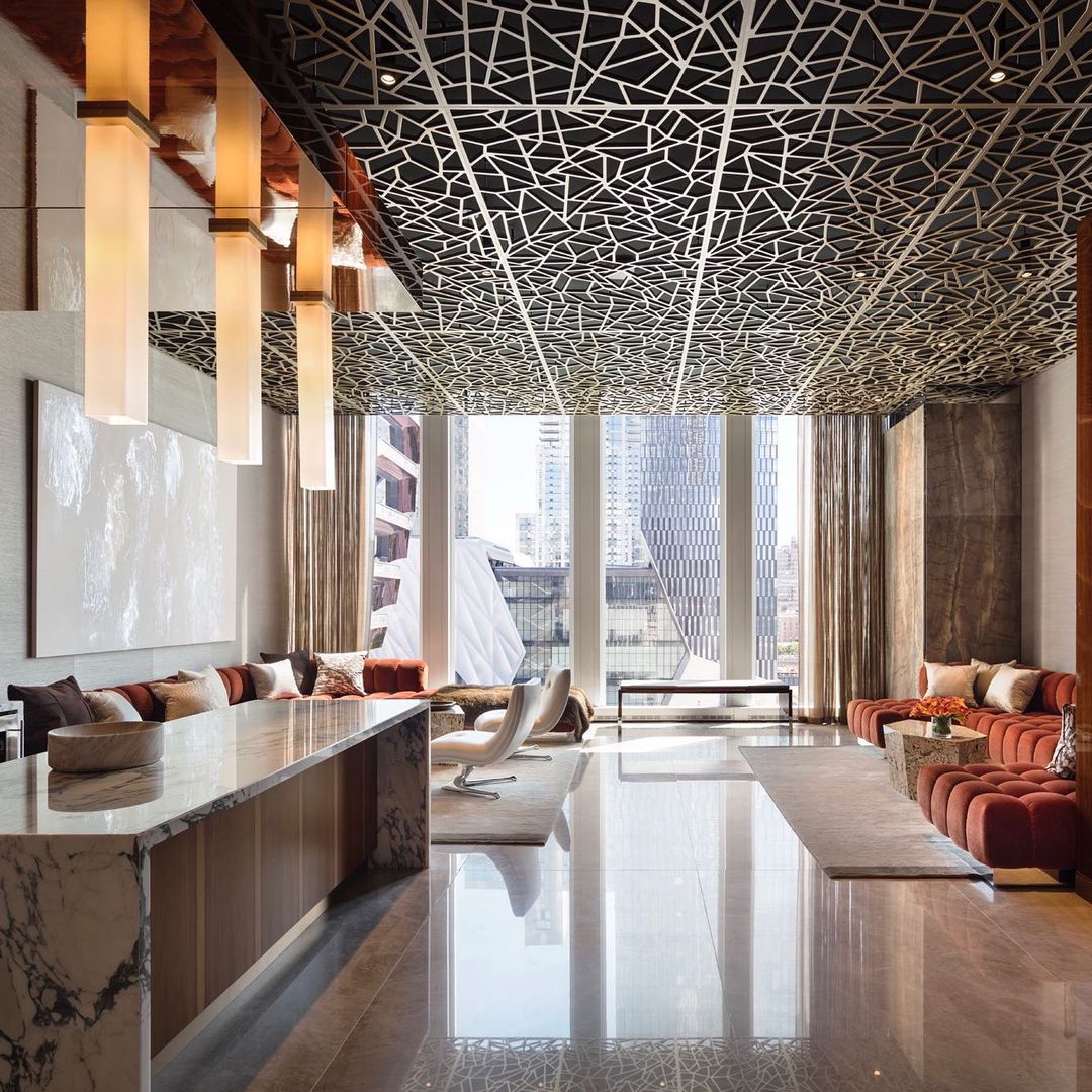 35 Hudson Yards, Unit 5805 Manhattan, NY 10001 - Photo 14 of 19 a large room with lots of table and chairs