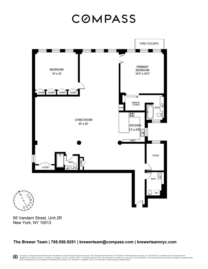 95 Vandam Street, Unit 2R Manhattan, NY 10013 - Photo 21 of 21 a picture of a floor plan