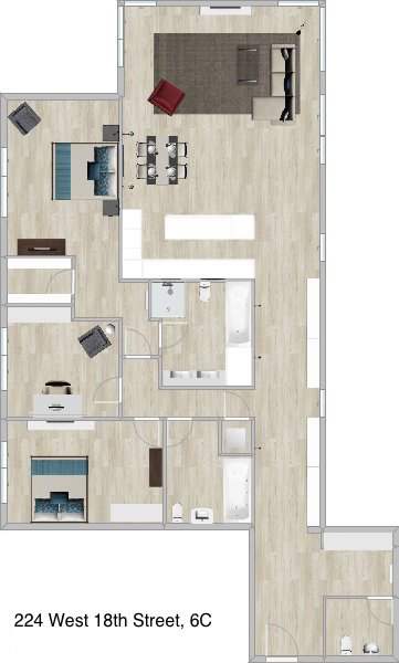 224 West 18th Street, Unit 6C Manhattan, NY 10011 - Photo 20 of 21 a picture of a bathroom