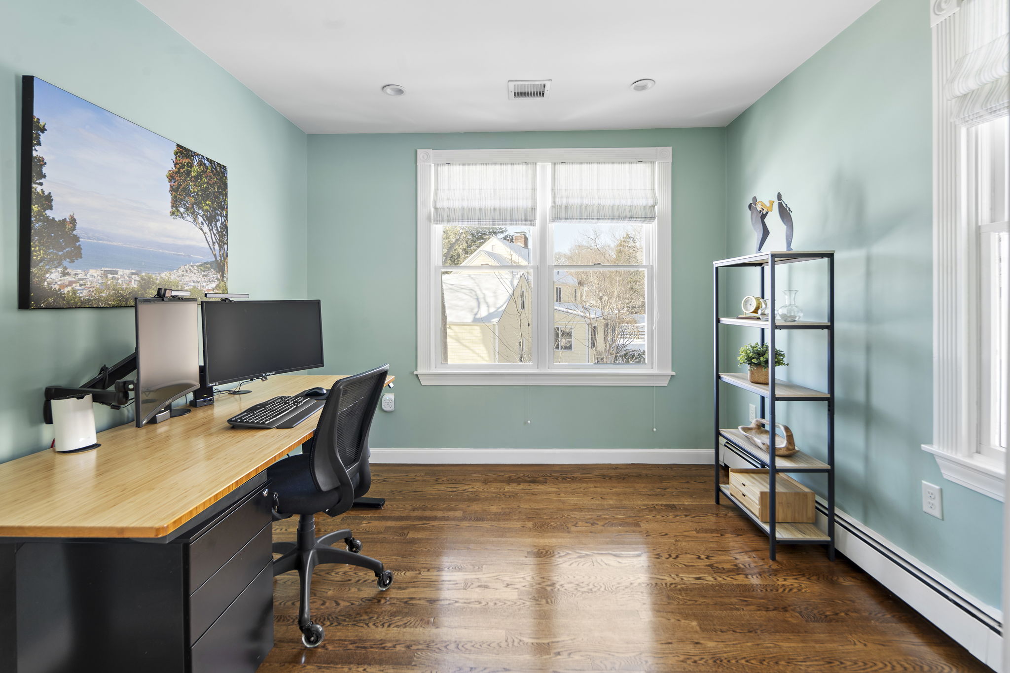 56 Jefferson Road Winchester, MA 01890 - Photo 15 of 26 a view of a workspace with furniture and a window