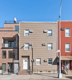 a front view of a building