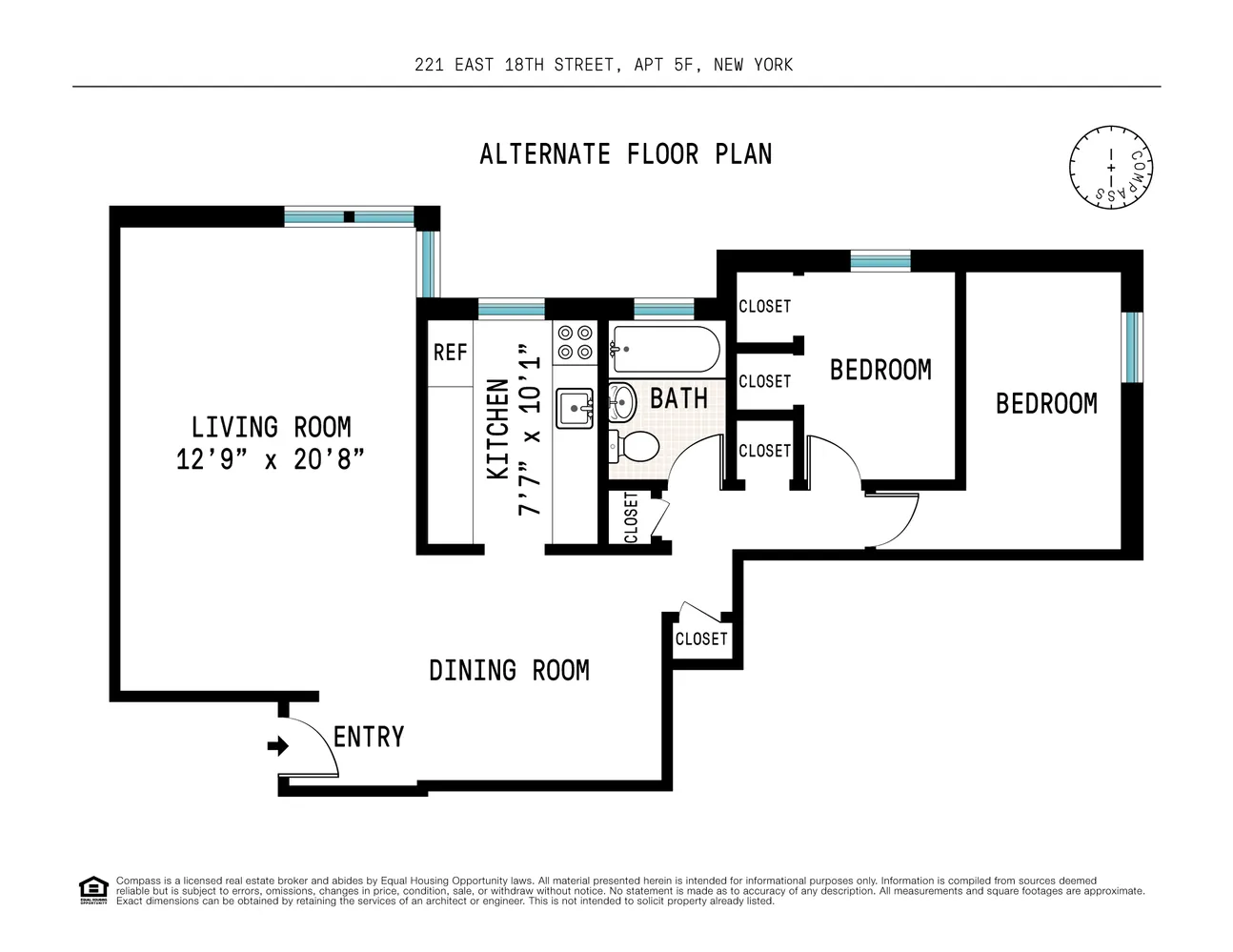 $535,000 | 221 East 18th Street, Unit 5F | Prospect Park South