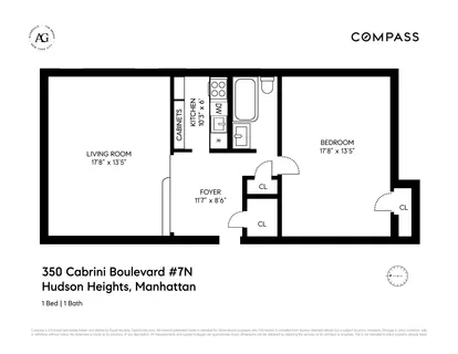 $525,000 | 350 Cabrini Boulevard, Unit 7N | Hudson Heights