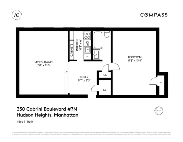 $525,000 | 350 Cabrini Boulevard, Unit 7N | Hudson Heights