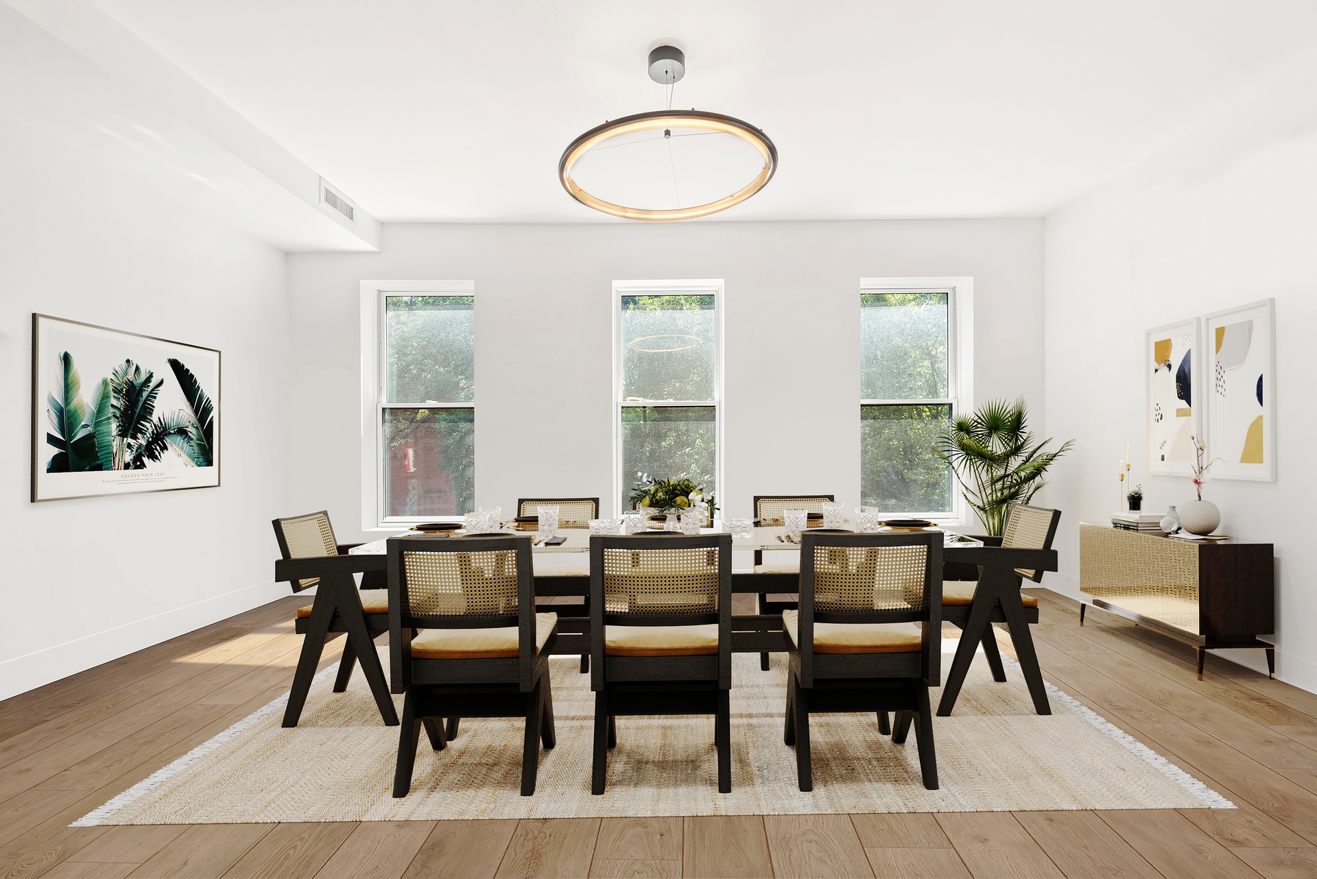 65 Bainbridge Street Brooklyn, NY 11233 - Photo 10 of 24 a view of a dining room with furniture and wooden floor
