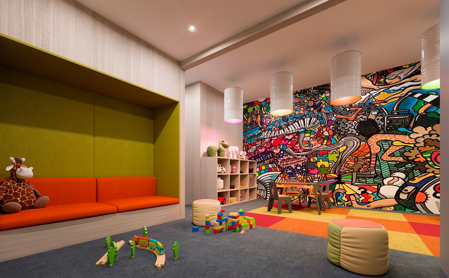 91 Leonard Street, Unit 16B Manhattan, NY 10013 - Photo 19 of 20 a room with lots of flowers and toys