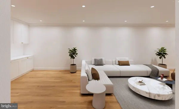 a living room with furniture and a couch